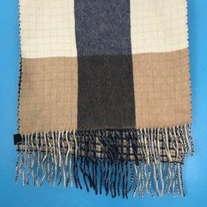 NWT Club Monaco double-sided checkered wool Scarf